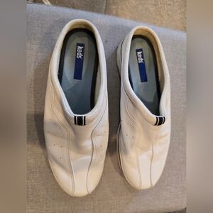 Keds Womens White Sneakers Laceless Comfort Barely Worn Size 8.5